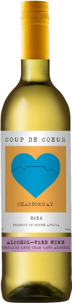 Ку де Кёр Шардоне белое 0,75 г. Вино безалкогольное