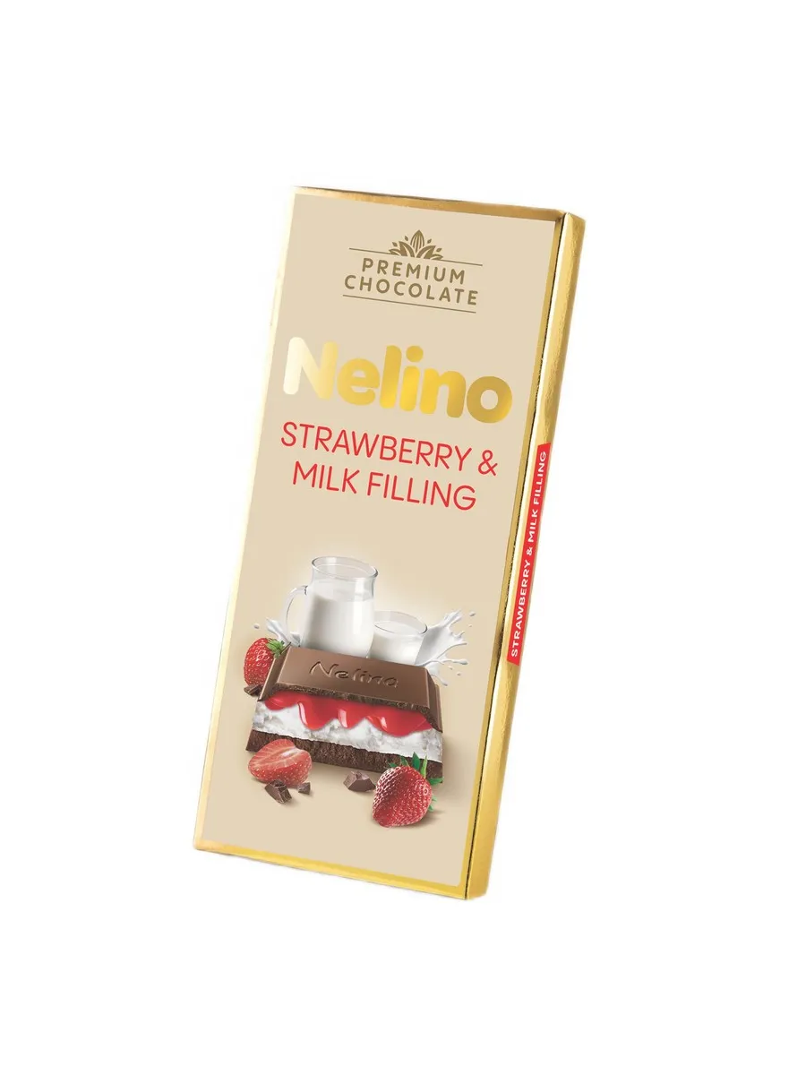 Шоколад молочный NELINA Excellence с молочно-клубничной начинкой 85 г