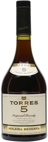 Торрес 5 Солера Резерва Torres 5 Solera Reserva 0,5л 38% Бренди