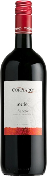 Корнаро Мерло красное сухое 0,75 л. 12% Вино сортовое ординарное