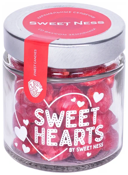 Карамель леденцовая Sweet Ness 130г сердечки земляника