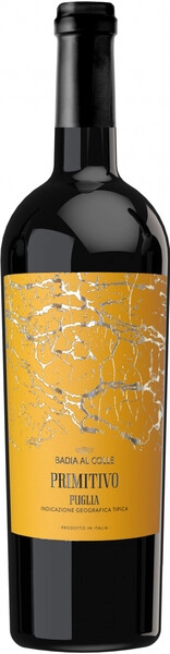 Бадиа Аль Колле Примитиво полусухое красное 0,75 л. 14% Вино сортовое ординарное