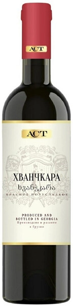 Хванчкара ACT красное полусладкое 0,75 л. 12% Вино сортовое ординарное