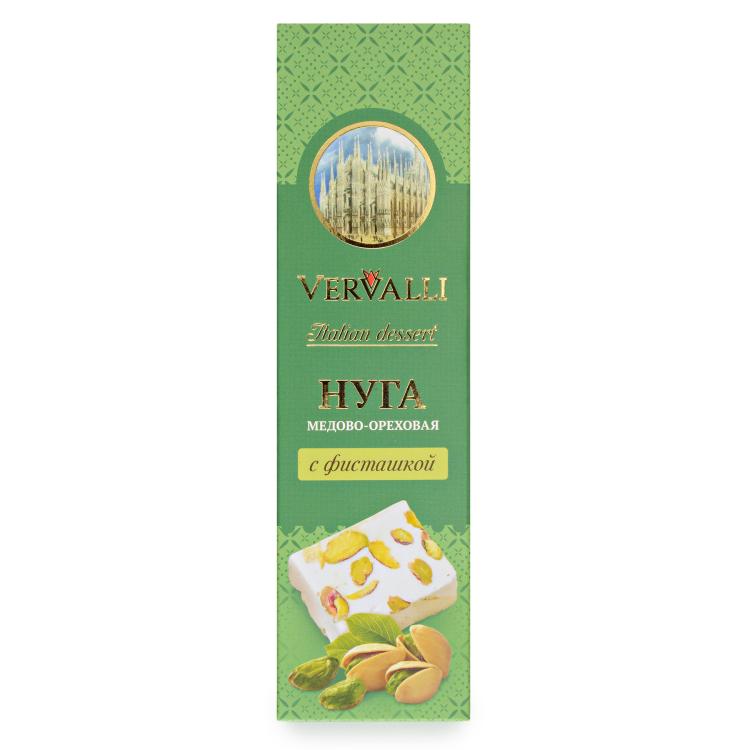 Нуга медово-ореховая с фисташкой ТМ VERVALLI 80 гр.