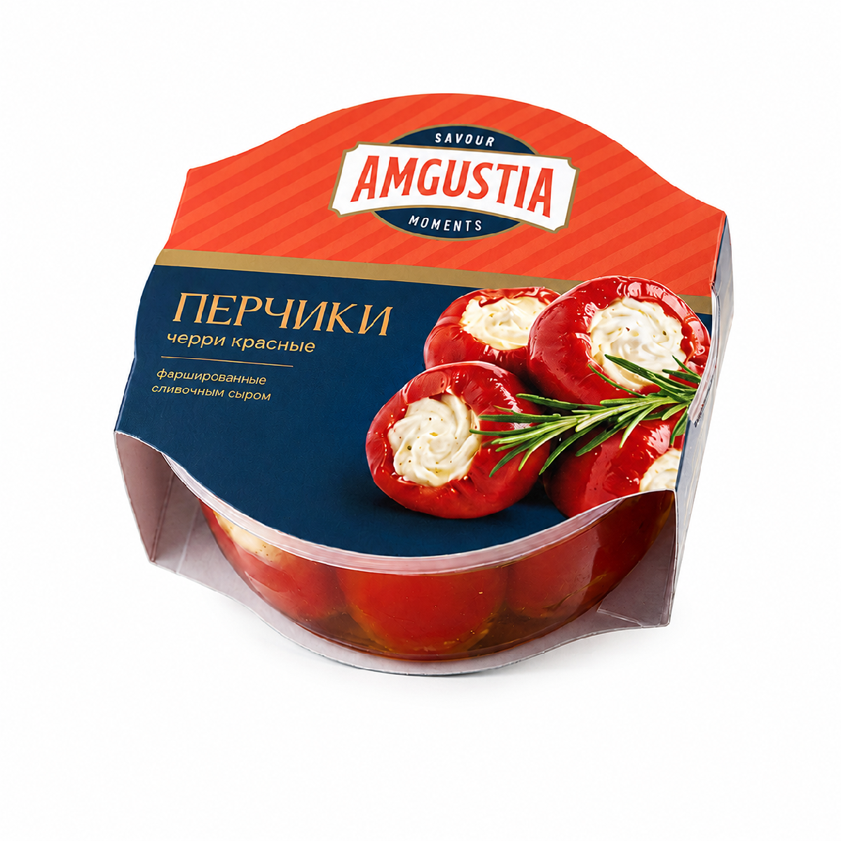 перчики черри красные фаршированные сливочным сыром амгустия 200 г. картинка