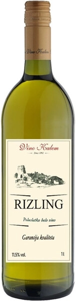 Калем Рислинг белое полусладкое 1 л. 11% Вино ординарное 