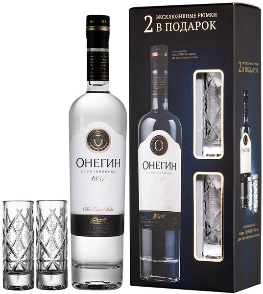 Онегин с 2-мя рюмками 0,7 л. 40% Водка