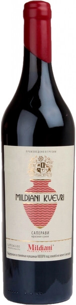 МИЛДИАНИ Саперави Квеври Особенное сухое красное 0,75 л. 11,5% Вино выдержанное сортовое