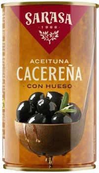 Оливки черные с косточкой Асейтунас негра кон уесо 160/200 0,37 л