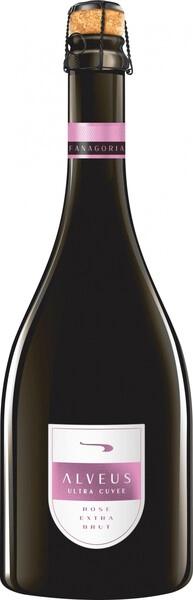 Альвеус Ультра Кюве экстра брют розовое выдержанное 0,75 л. 12% Российское игристое вино с ЗНМП