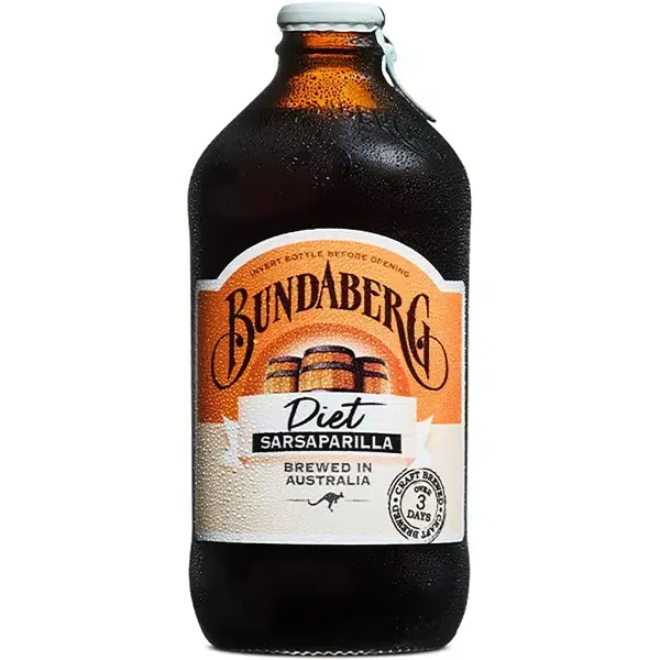 Лимонад Бандаберг Сарсапарилла Низкокалорийный с/б 0,375 л. Напиток безалкогольный газированный