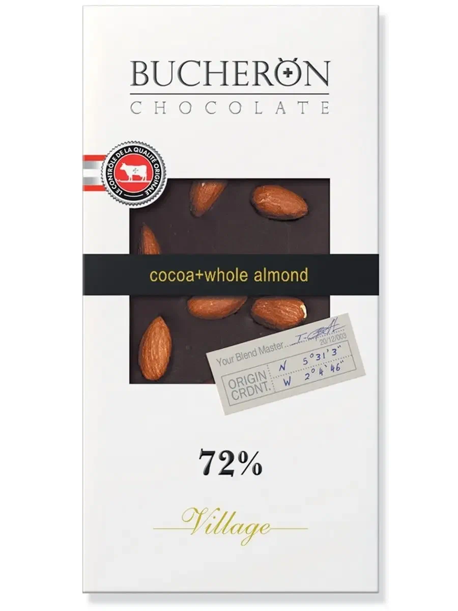 Бушерон горький шоколад с цельным миндалем 100г