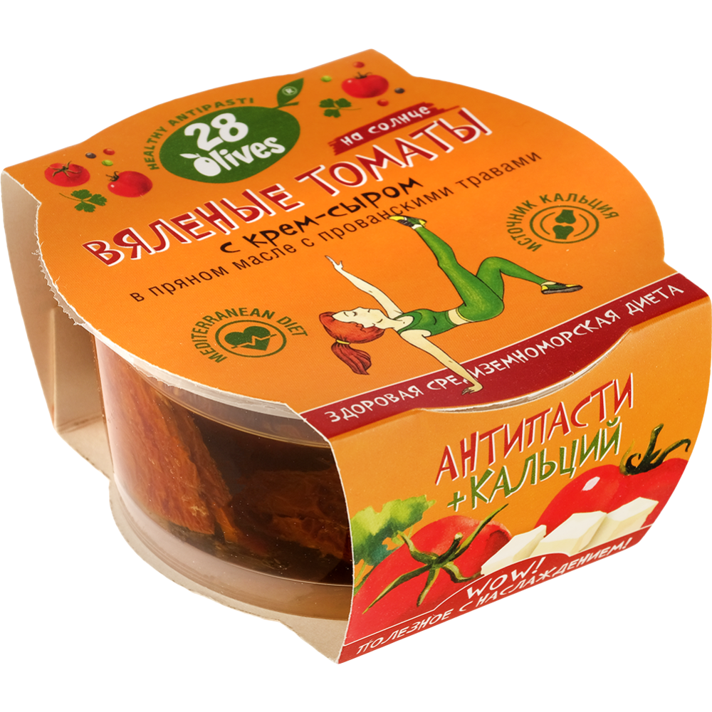 Вяленые томаты с крем-сыром в пряном масле с прованскими травами  130 гр