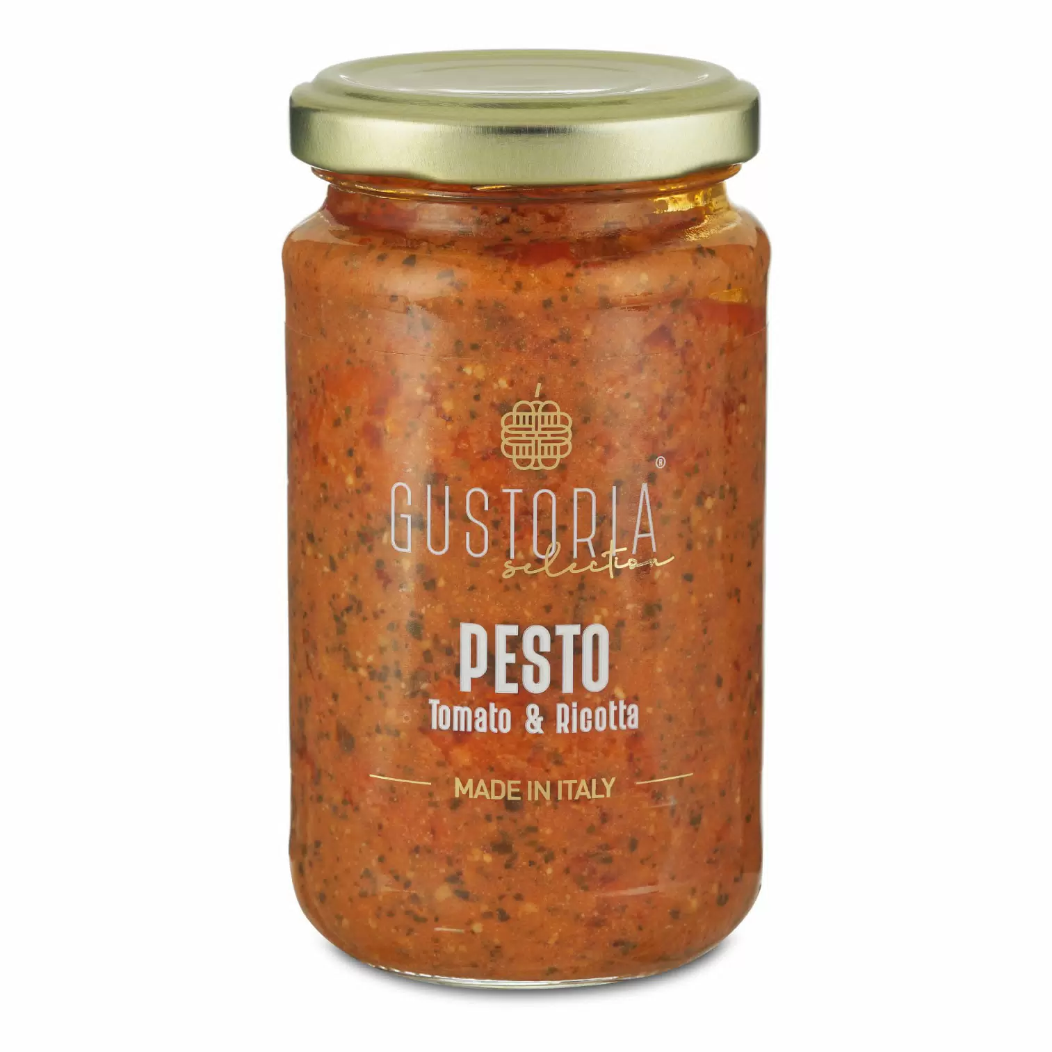 Соус песто с томатами и рикоттой 212 мл. Gustoria