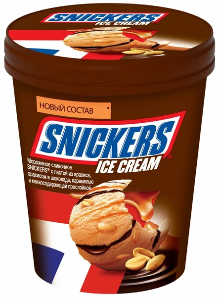 Ведерко Сникерс (сливочное) 340 г.