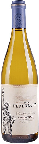 Федералист Шардоне Мендосино Каунти 2019 сухое белое 0,75 л. 12% Вино сортовое выдержанное 