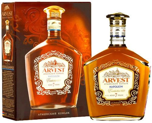 Арвест Наполеон 7 лет 0,5 л. п/у 40% Армянский коньяк