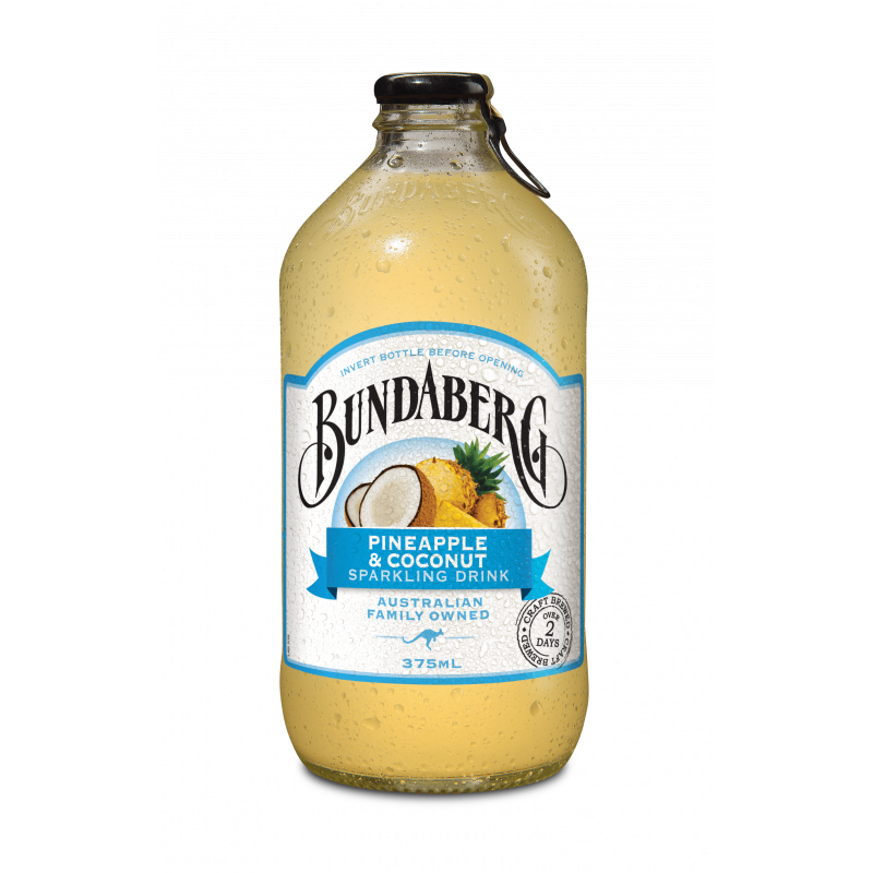 Лимонад Бандаберг Ананас и Кокос с/б 0,375 л. Напиток безалкогольный газированный