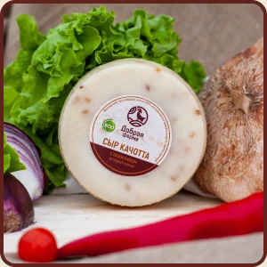 Сыр Качотта с пажитником из козьего молока Добрая ферма 1 кг