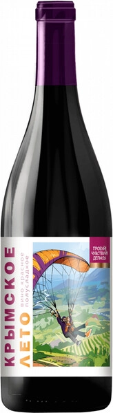 Крымское Лето Параглайдинг красное полусладкое 0,75 л. 12% Вино российское 