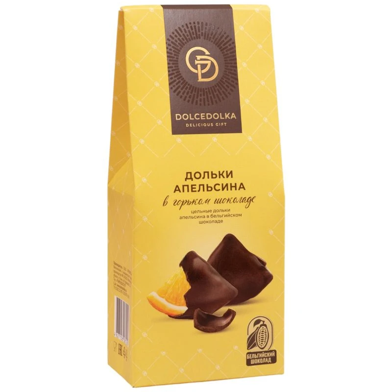 Чокоделика Дольки апельсина в горьком шоколаде 90 г