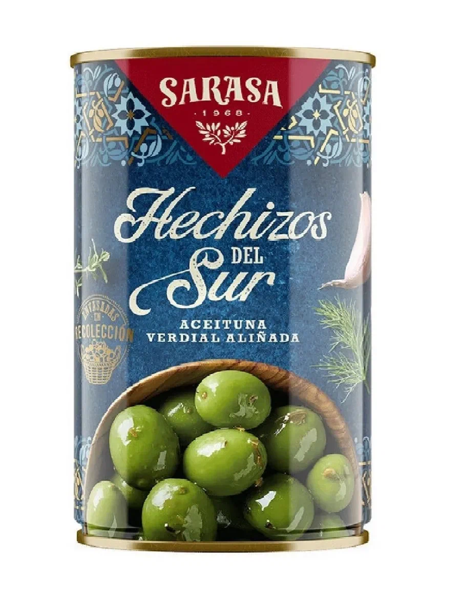 Оливки зеленые с косточкой Эчисос дель сюр (битые) 370 г.