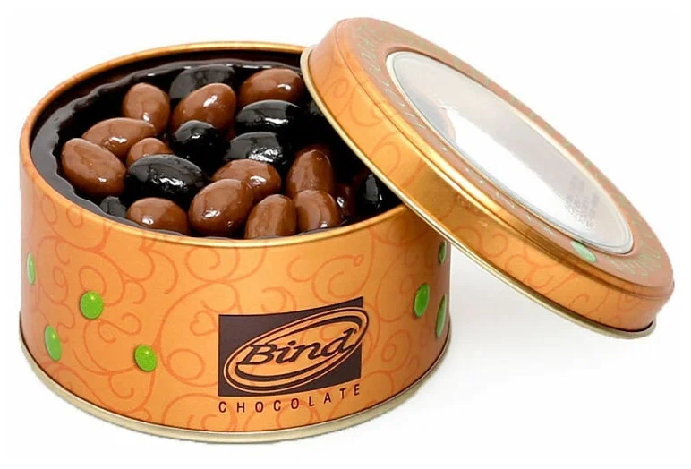 Байнд Драже с кофейными зернами, покрытое темным, белым и молочным шоколадом 125г жесть