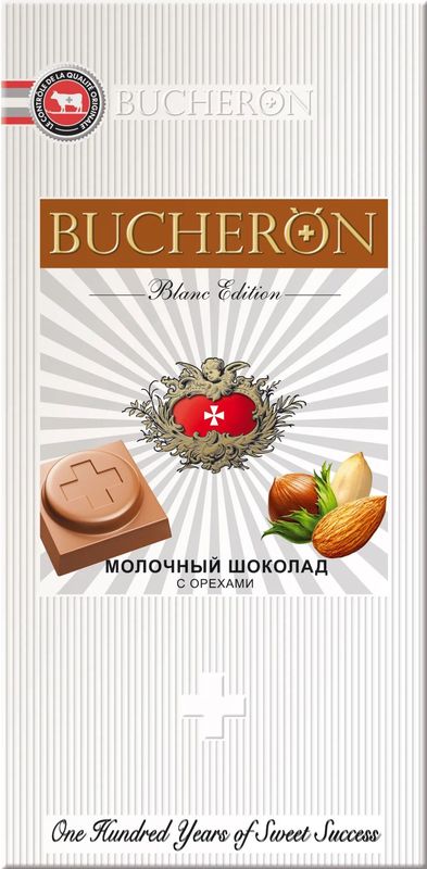 Бушерон молочный шоколад с орехами Blanc Edition Весна 85 г