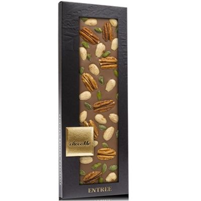 ШОКОМИ Молочный шоколад с орехами пекан, фисташками Бронте, миндалем110г