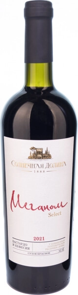 Солнечная Долина Меганом Селект красное сухое 0,75 л. 13% Вино российское выдержанное с ЗГУ