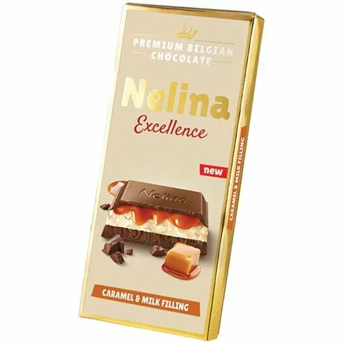 Шоколад молочный NELINA Excellence с молочно-карамельной начинкой 85 г