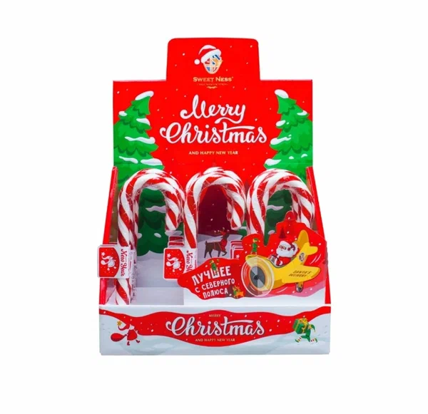 Карамель леденцовая Sweet Ness 30 г. Трость в ш/б (клубника)