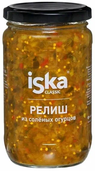 Релиш ISKA из соленых огурцов 350 г. ст/б 