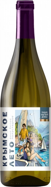 Яхтинг ТЗ Крымское Лето полусладкое белое 0,75 л. 12% Вино