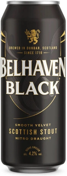 Белхеван Блэк Скоттиш Стаут 0,44 л ж/бан. 4,2% Пиво темное пастеризованное фильтрованное