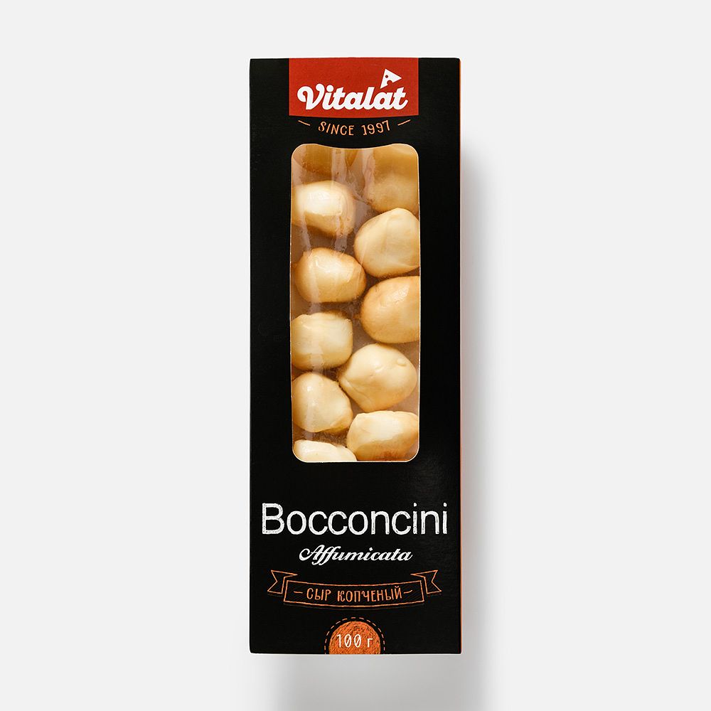 Боккончини сыр копченый 40% Vitalat 100 г.