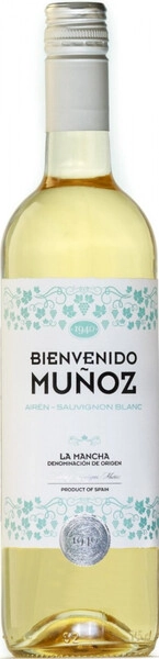 Бьенвенидо Муньос Айрен Совиньон Блан Ла Манча ДО ординарное полусухое белое 0,75 л. 12% Вино 
