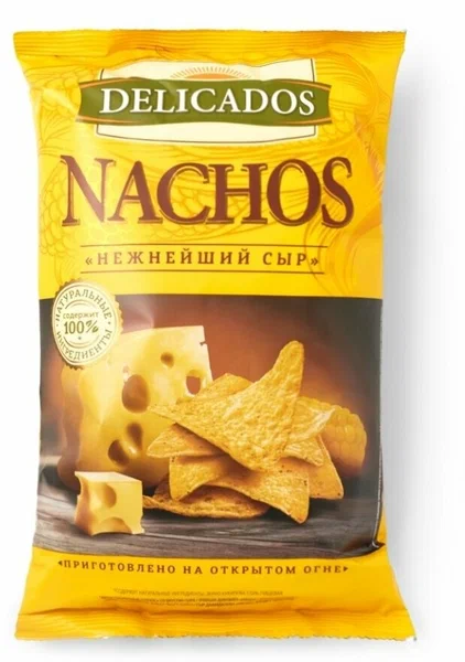 Чипсы кукурузные Nachos DELICADOS Сыр 150 гр.
