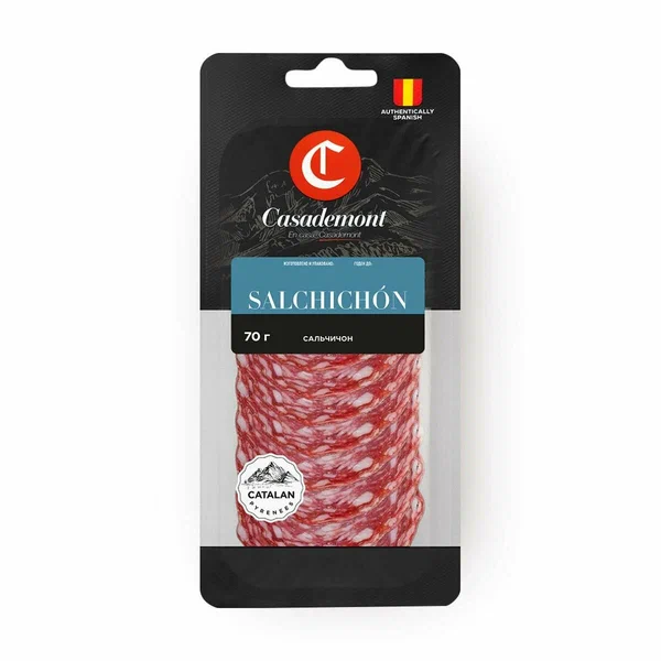 Сальчичон колбаса с/в нарезка 70 гр. Casademont 
