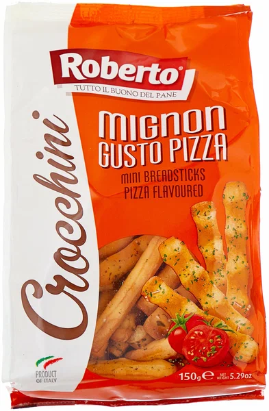 Палочки хлебные Гриссини Кроккини миньон со вкусом пиццы Roberto 150 гр.