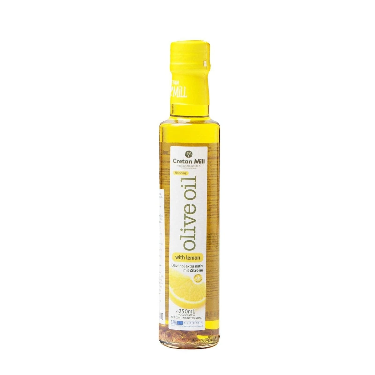 Масло оливковое нерафинир. высш. кач. EV olive oil с лимоном 0,250 л CRETAN MILL