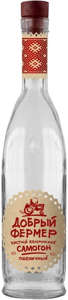 Добрый Фермер Пшеничный (Белорусский самогон) 0,25 л. 40% Напиток спиртной зерновой дистиллированный пшеничный