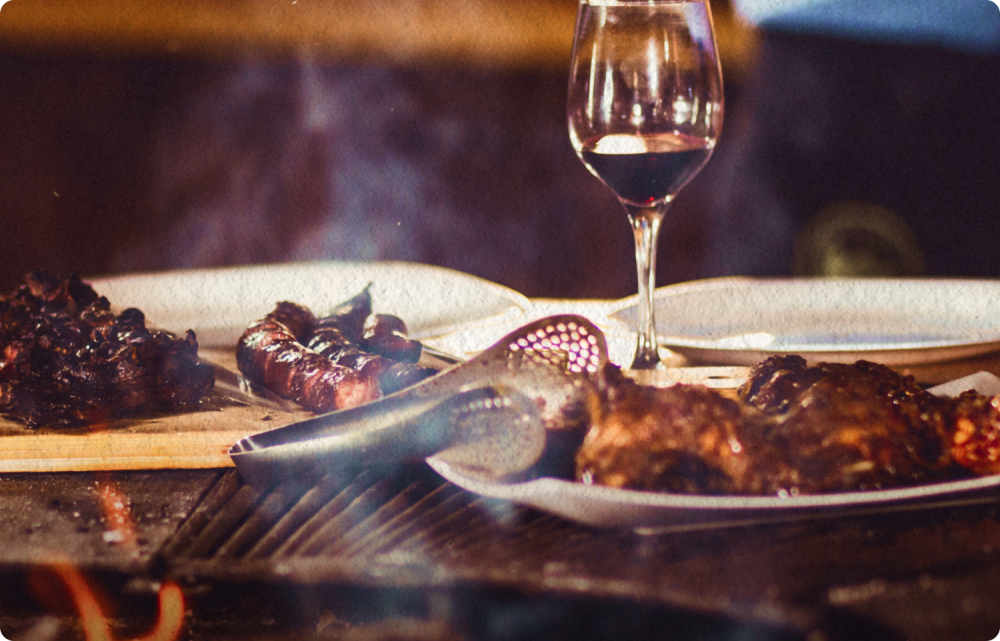 Вино к мясу на гриле для сезона шашлыков с рецептом
