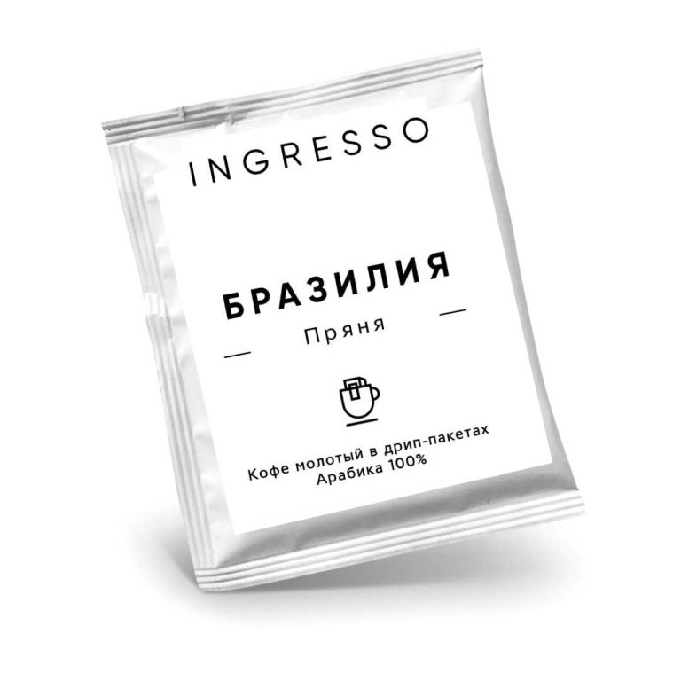 Кофе в Дрип-пакете Бразилия пряня 8 шт. Ingresso