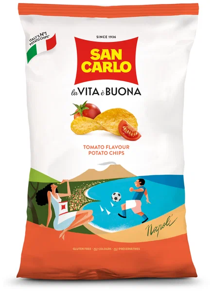 Чипсы картофельные Сан Карло со вкусом томата 50 гр