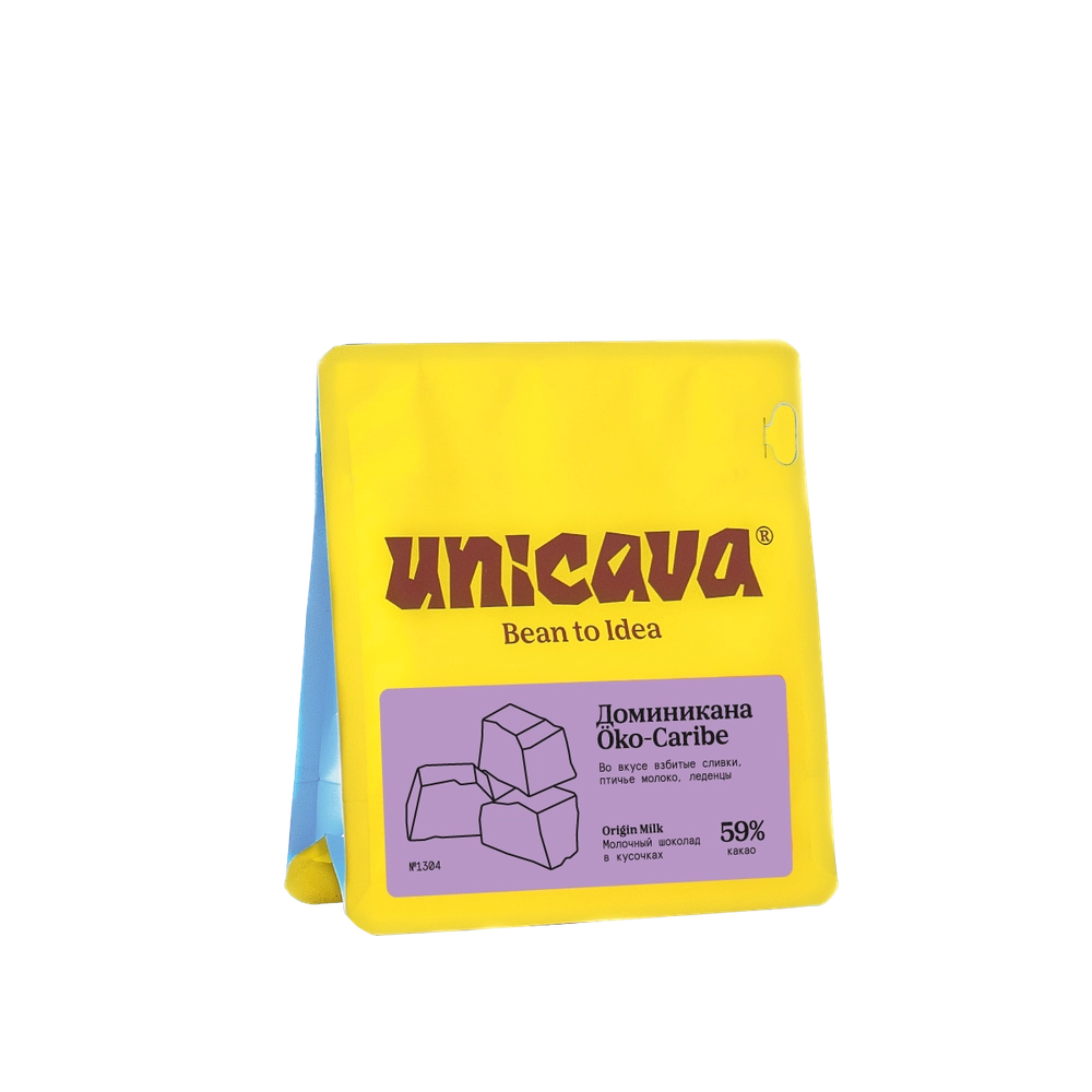 Cacava Молочный шоколад Доминикана Öko Caribe 50% какао 100 г Кусочки