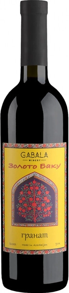 Золото Баку Гранат красное полусладкое 0,75 л. 12% Вино плодовое
