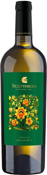 Винодельня Ведерниковъ Сибирьковый белое сухое 0,75 л. 11% Вино российское с ЗГУ