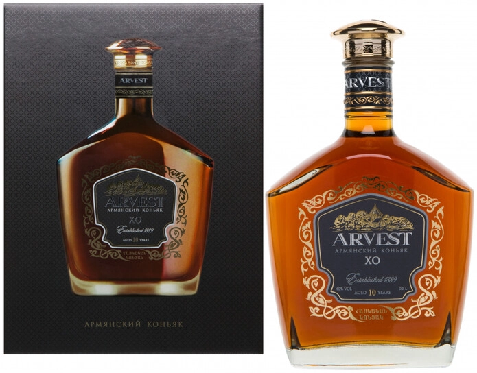 Арвест ХО 10 лет в п/к 0,5 л. 40% Коньяк армянский марочный старый «КС»
