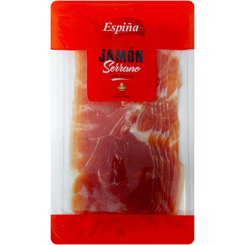 Окорок сыровяленый хамон Серрано Гран Резерва т.м. Espina нарезка 70 г.